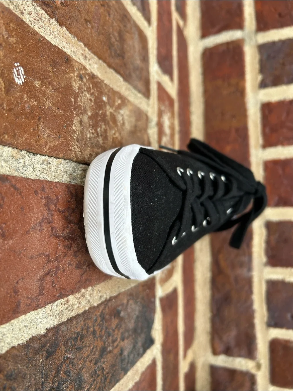Keds Black Canvas Low-Top Lace-Up Sneakers